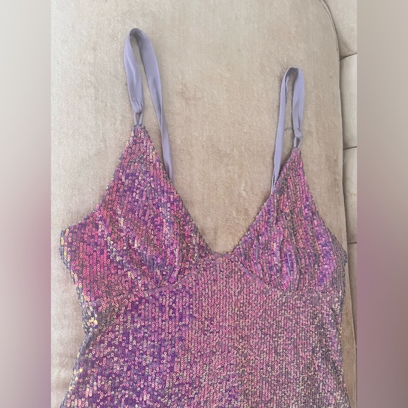 Free People Intimately Gold Rush Mini Sequin Dress Size S Petite NYE - Picture 12 of 15